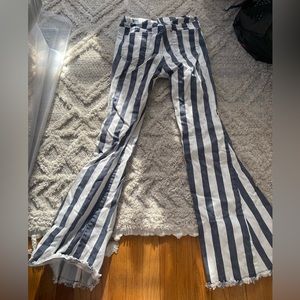 High waisted Stripped pants